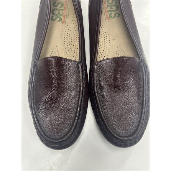 SAS Simplify Women’s 10N Red Leather Loafers Flats Tripad Comfort Shoes - Picture 7 of 14